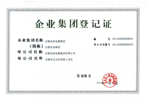 企業集團登記證